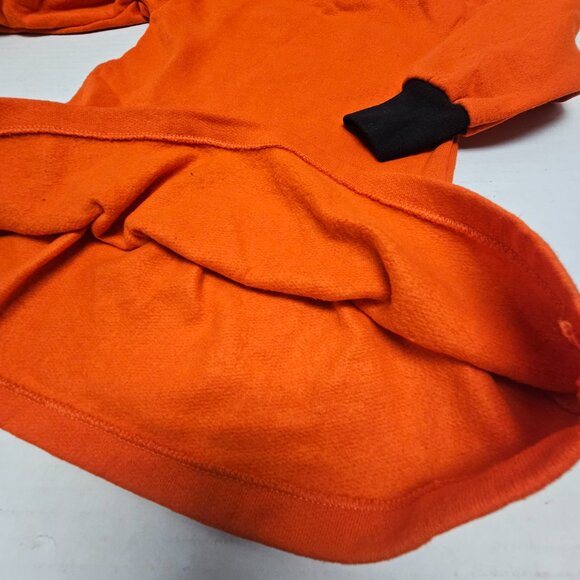 Girls Fleece long Sleeve Orange Black Fall Halloween Rabbit Skins 3 4 Made in US - Picture 6 of 9